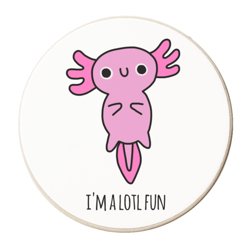 Axolotl - personalised beer coaster by Mombi & Ted