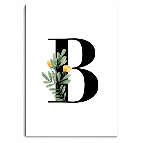 B Floral Letter Initial - personalised A4, A5, A6 notebook by Toni Scott