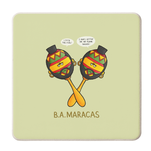 BA Maracus - personalised beer coaster by Carl Batterbee