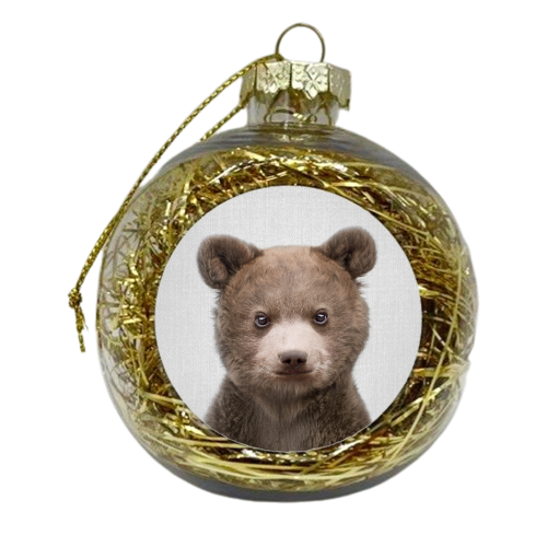 Baby Bear - Colorful - xmas bauble by Gal Design