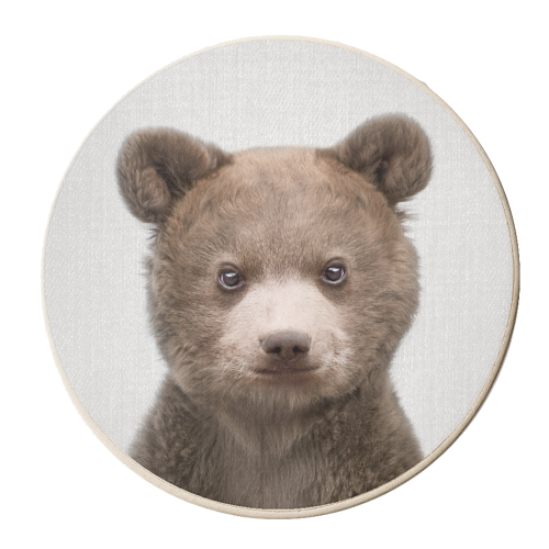 Baby Bear - Colorful - personalised beer coaster by Gal Design