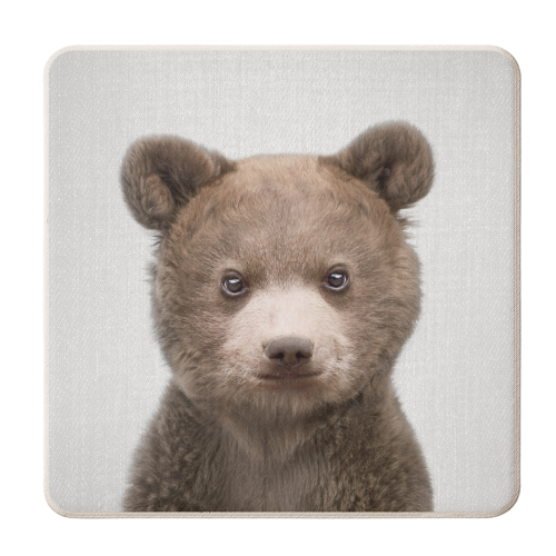 Baby Bear - Colorful - personalised beer coaster by Gal Design