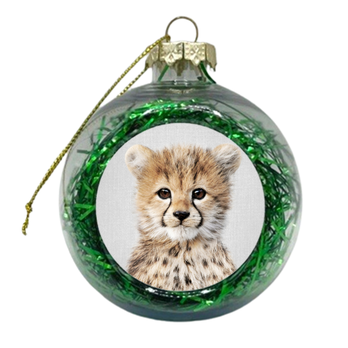 Baby Cheetah - Colorful - xmas bauble by Gal Design