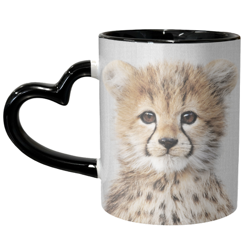 Baby Cheetah - Colorful - unique mug by Gal Design