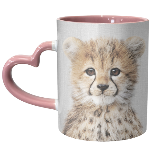 Baby Cheetah - Colorful - unique mug by Gal Design