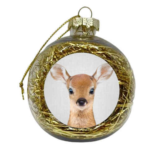Baby Deer - Colorful - xmas bauble by Gal Design