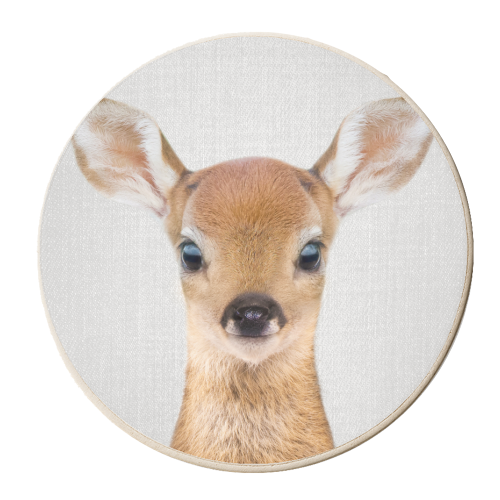 Baby Deer - Colorful - personalised beer coaster by Gal Design