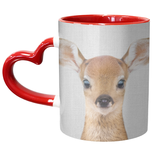 Baby Deer - Colorful - unique mug by Gal Design