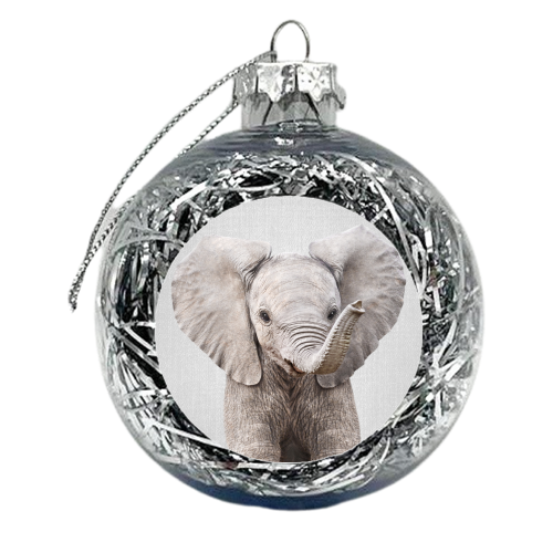 Baby Elephant - Colorful - xmas bauble by Gal Design
