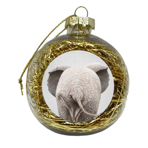 Baby Elephant Tail - Colorful - xmas bauble by Gal Design