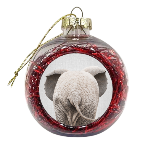 Baby Elephant Tail - Colorful - xmas bauble by Gal Design