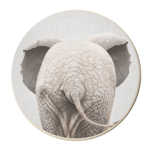 Baby Elephant Tail - Colorful - personalised beer coaster by Gal Design