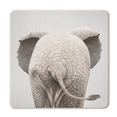 Baby Elephant Tail - Colorful - personalised beer coaster by Gal Design