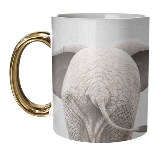 Baby Elephant Tail - Colorful - unique mug by Gal Design