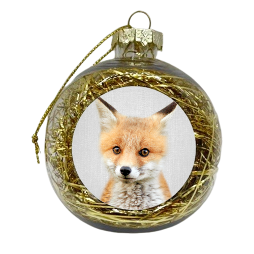 Baby Fox - Colorful - xmas bauble by Gal Design