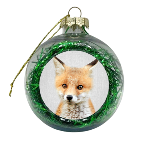 Baby Fox - Colorful - xmas bauble by Gal Design