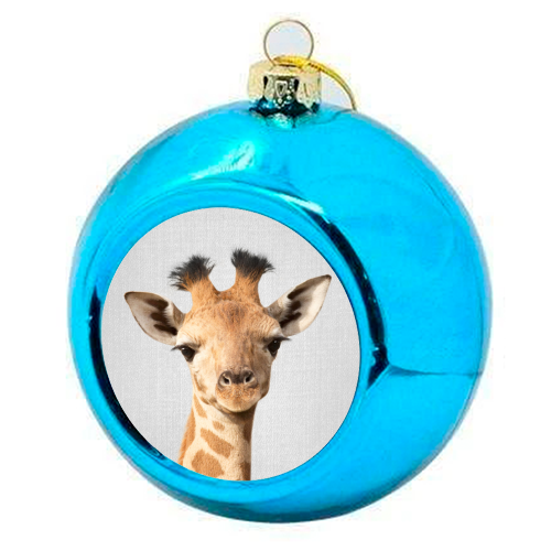 Baby Giraffe - Colorful - colourful christmas bauble by Gal Design