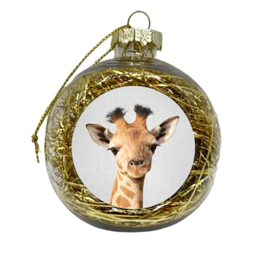 Baby Giraffe - Colorful - xmas bauble by Gal Design