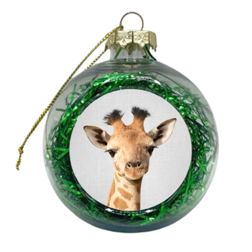 Baby Giraffe - Colorful - xmas bauble by Gal Design