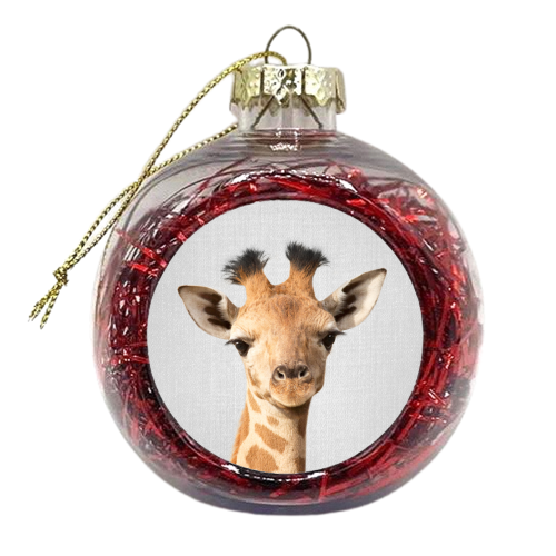 Baby Giraffe - Colorful - xmas bauble by Gal Design