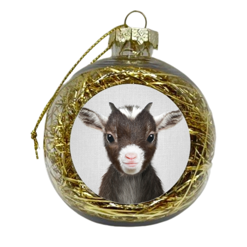 Baby Goat - xmas bauble by Gal Design