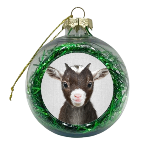 Baby Goat - xmas bauble by Gal Design