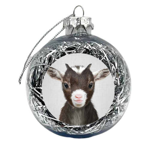 Baby Goat - xmas bauble by Gal Design