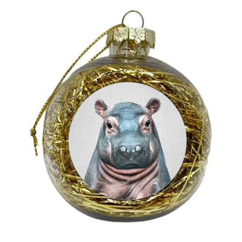 Baby Hippo - xmas bauble by Gal Design