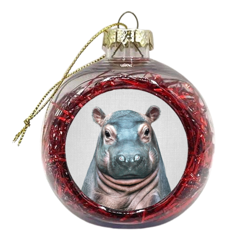 Baby Hippo - xmas bauble by Gal Design