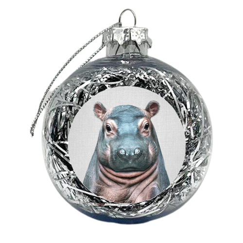 Baby Hippo - xmas bauble by Gal Design