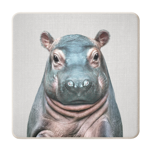 Baby Hippo - personalised beer coaster by Gal Design