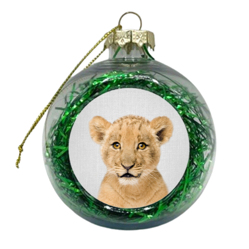 Baby Lion - Colorful - xmas bauble by Gal Design