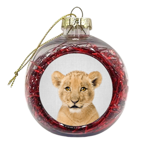 Baby Lion - Colorful - xmas bauble by Gal Design