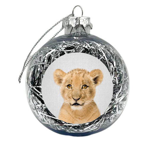 Baby Lion - Colorful - xmas bauble by Gal Design