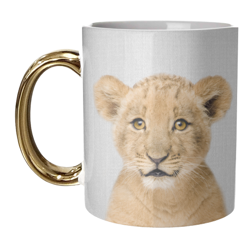 Baby Lion - Colorful - unique mug by Gal Design