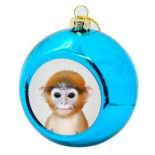 Baby Monkey - Colorful - colourful christmas bauble by Gal Design
