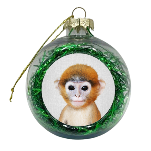 Baby Monkey - Colorful - xmas bauble by Gal Design