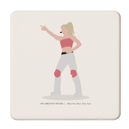 Baby One More Time, Britney Spears Tour - personalised beer coaster by Move Studio