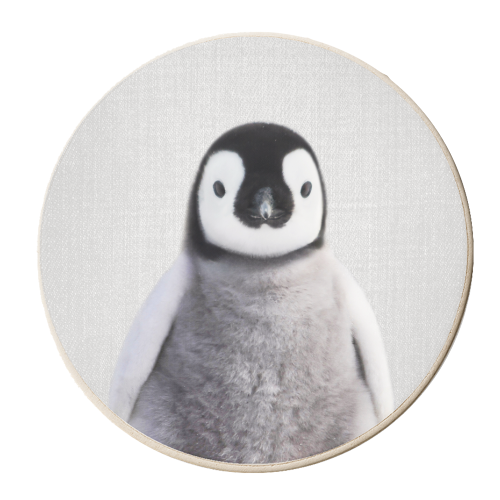 Baby Penguin - Colorful - personalised beer coaster by Gal Design