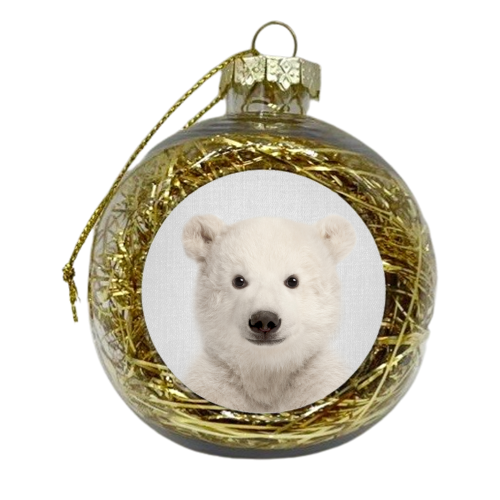 Baby Polar Bear - xmas bauble by Gal Design