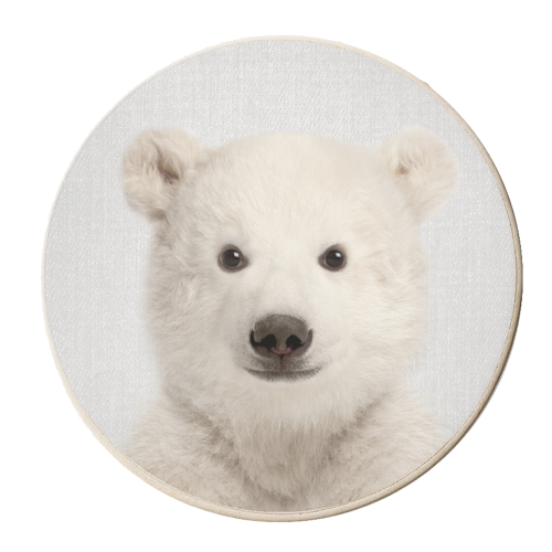 Baby Polar Bear - personalised beer coaster by Gal Design
