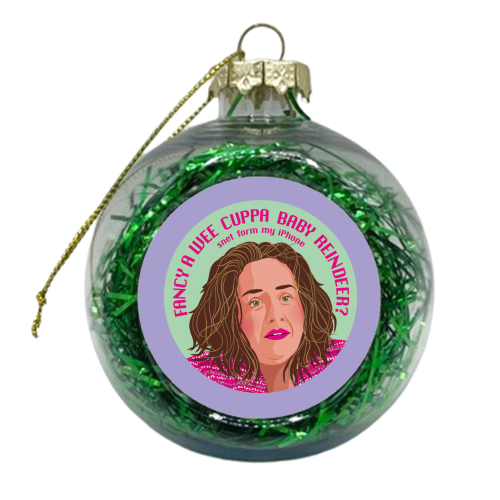 Baby Reindeer Martha - xmas bauble by Claire Atwood