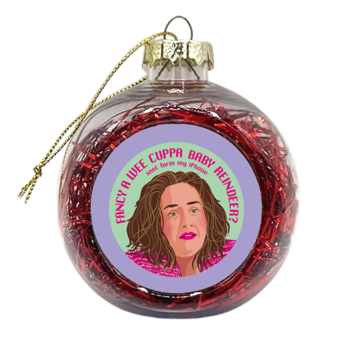 Baby Reindeer Martha - xmas bauble by Claire Atwood