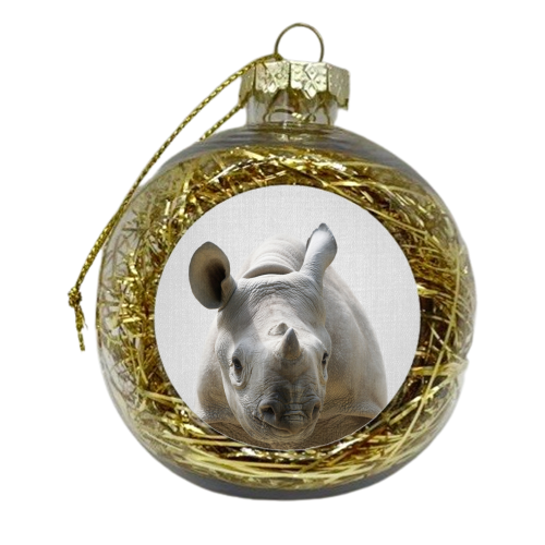 Baby Rhino - xmas bauble by Gal Design