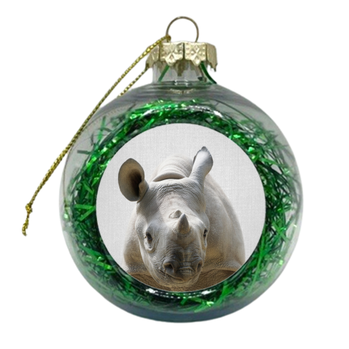 Baby Rhino - xmas bauble by Gal Design
