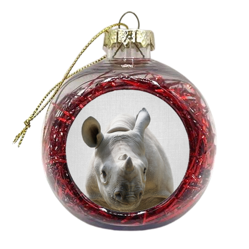Baby Rhino - xmas bauble by Gal Design