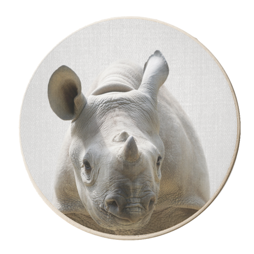 Baby Rhino - personalised beer coaster by Gal Design