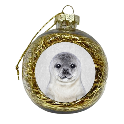 Baby Seal - xmas bauble by Gal Design