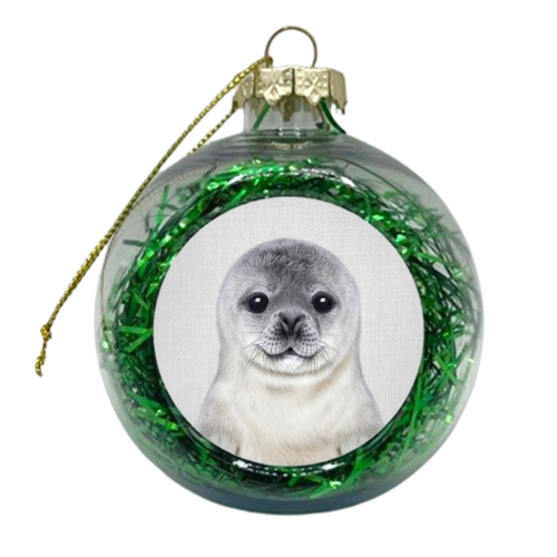 Baby Seal - xmas bauble by Gal Design