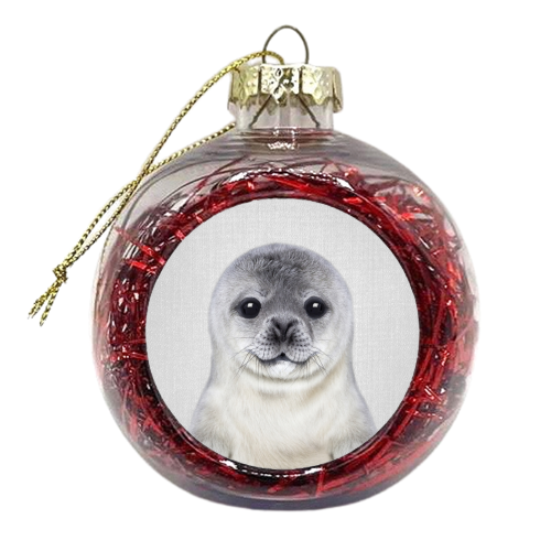 Baby Seal - xmas bauble by Gal Design